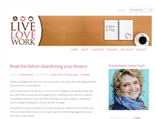 Tablet Screenshot of liveandlovework.com